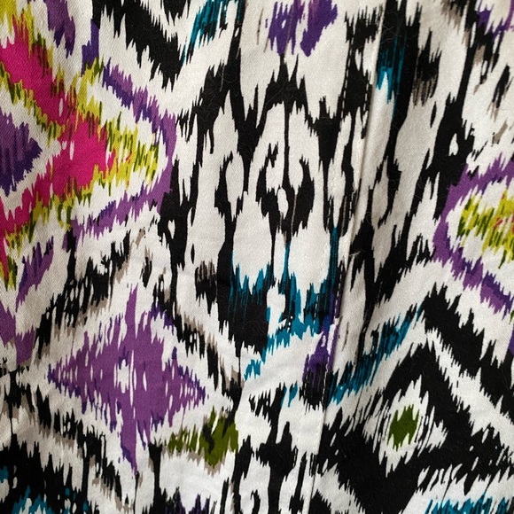 SilkLand Geometric Abstract Statement Jacket Women's M  Cotton Blazer - Picture 12 of 12